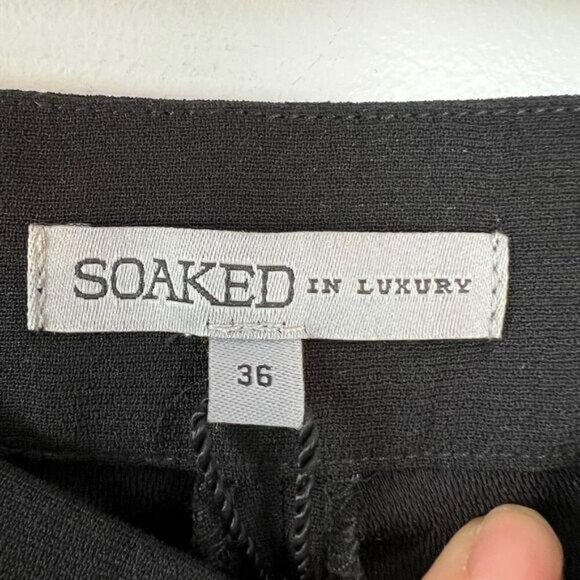 Brand New Soaked in Luxury Womens Size 36 Work Office Black Ankle Pants Trousers - Picture 8 of 15